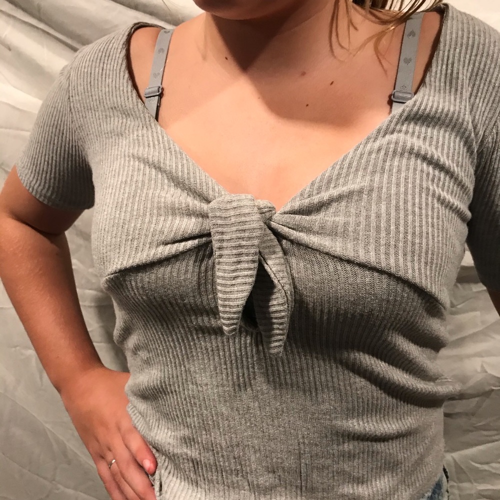 Grey crop, urban outfitters.